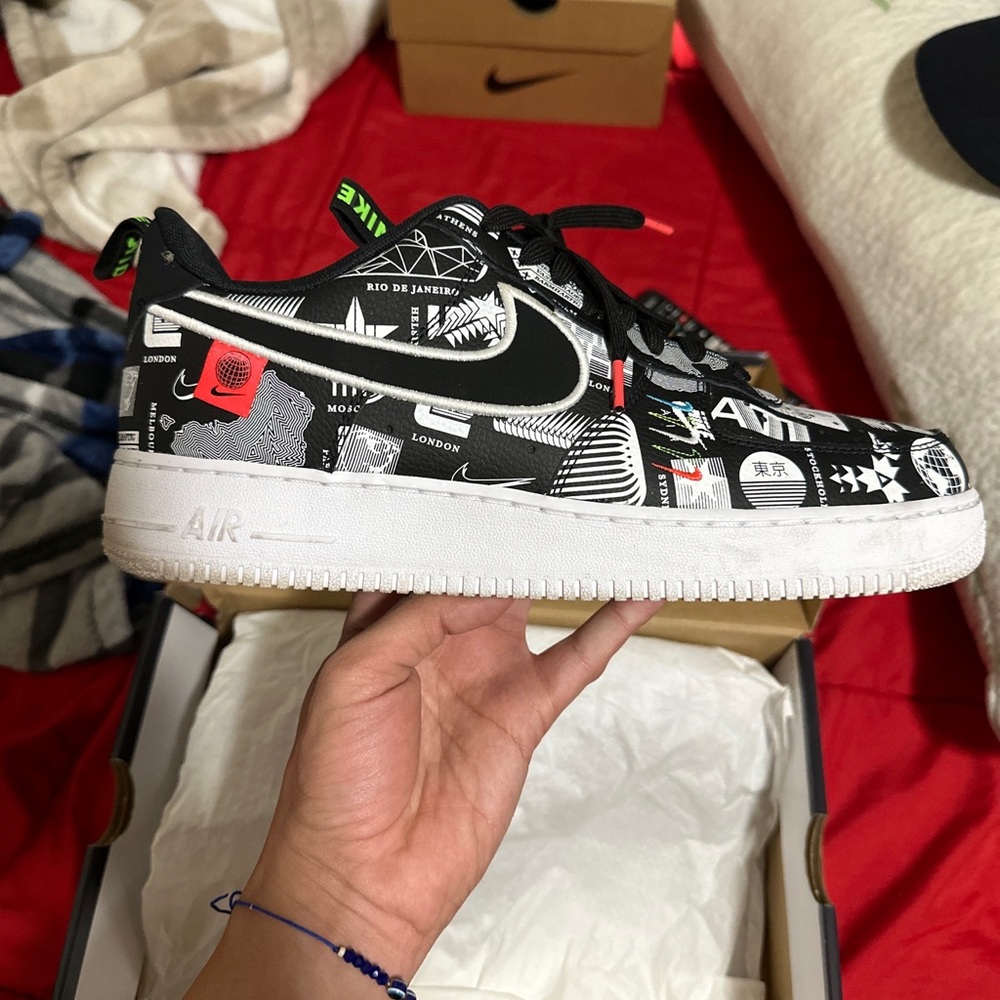 Nike Air Force 1 '07 LX Worldwide Pack Shoes Black White CZ5927-001 Mens Sz 11.5 - Picture 8 of 16